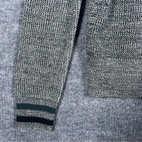 Yigal Arzouel Men’s Small Grey 100% Merino Wool Preppy Pullover V Neck Sweater - Picture 4 of 10